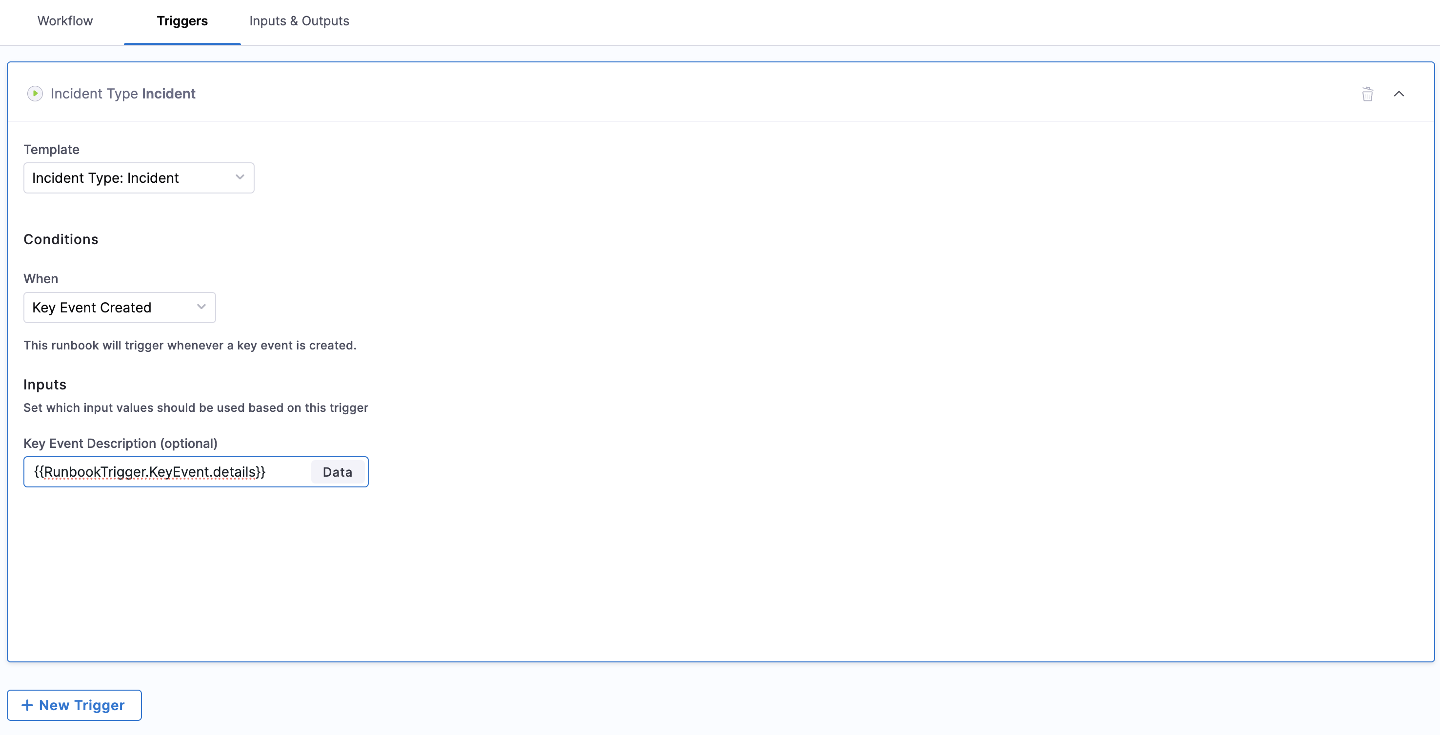 Configuring Key Event Triggers